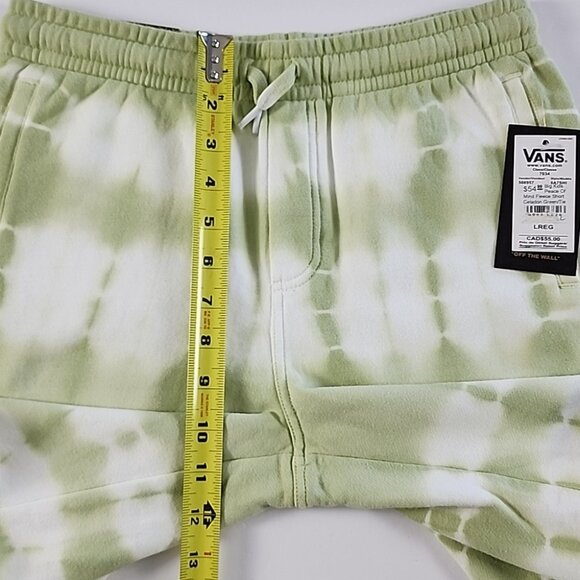 VANS 1966 Big Kids Youth Mind Fleece Short Celadon Green White Tie Dye Size L - Picture 13 of 14